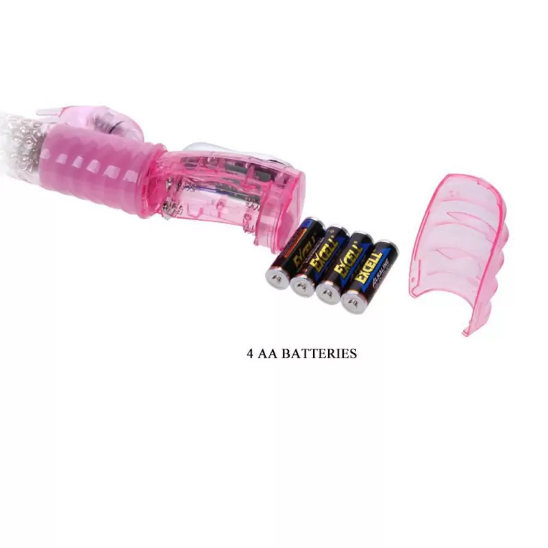 Хай-тек стимулятор двойного воздействия с вращающимися металлическими бусинами Deluxe Dream Lover – розовый