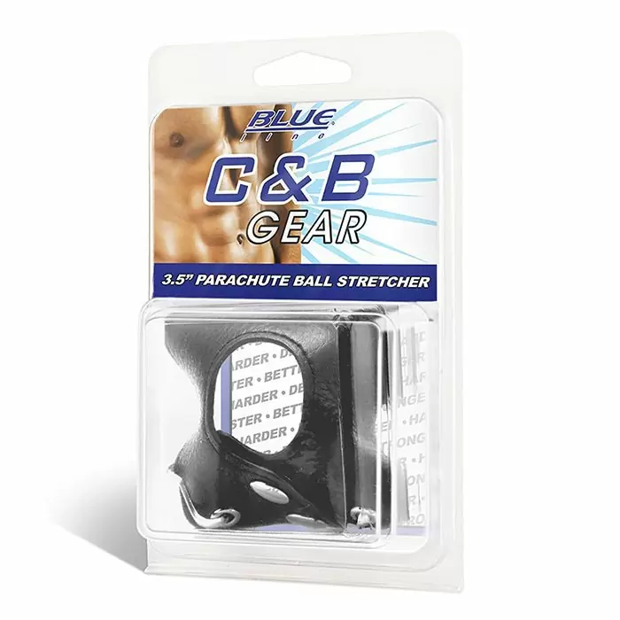 Болстретчер-парашют из экокожи с цепочками Blueline – чёрный        