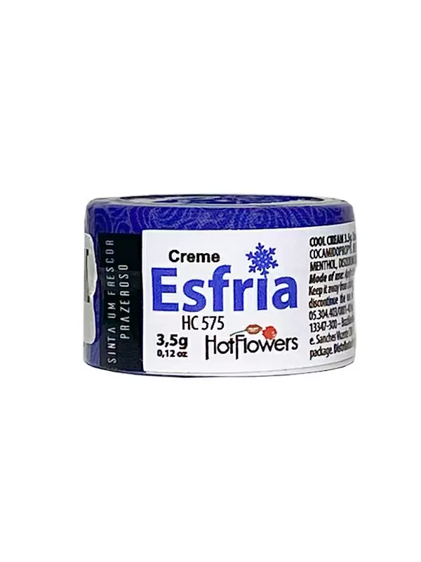 Возбуждающий крем Hot Flowers Esfria с охлаждающим эффектом, наружное применение, 3,5 грамма