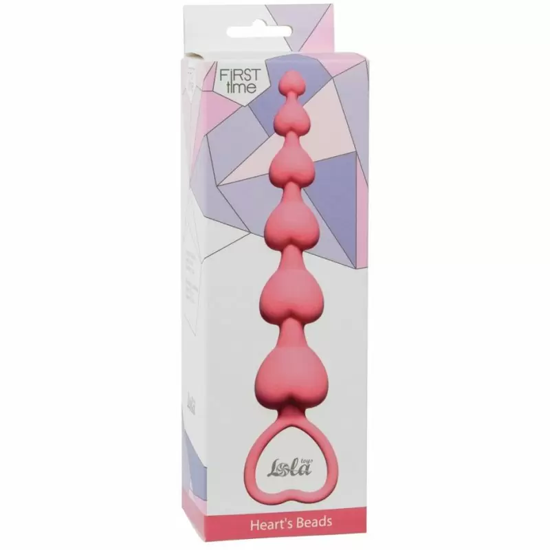 Анальная цепочка Heart's Beads  Pink 4101-01Lola