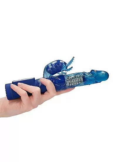 ВИБРАТОР КРОЛИК ROTATING BEETLE - синий