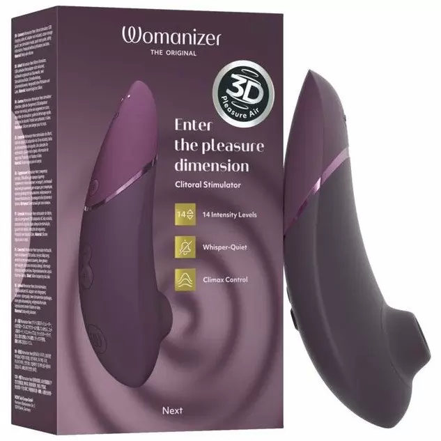 Бесконтактный стимулятор клитора Womanizer Next, технология Pleasure Air, 14 скоростей, темно-фиолетовый