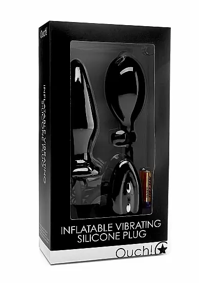 Расширяющаяся анальная пробка Inflatable Vibrating Silicone Plug