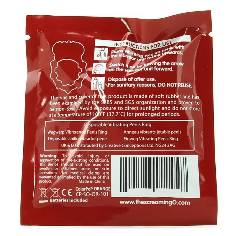 Яркое кольцо на пенис ColorPop Quickie Screaming O с вибрацией – зеленый