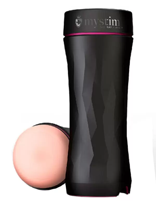 Реалистичный мастурбатор Mystim Opus E Anus, с электростимуляцией, 21,5 см, анус, телесный