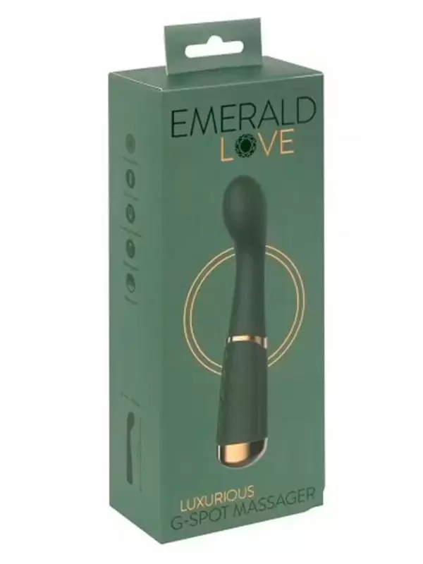 Элегантный вибратор Emerald Love Luxurious, 19,5 см, 10 режимов, зеленый
