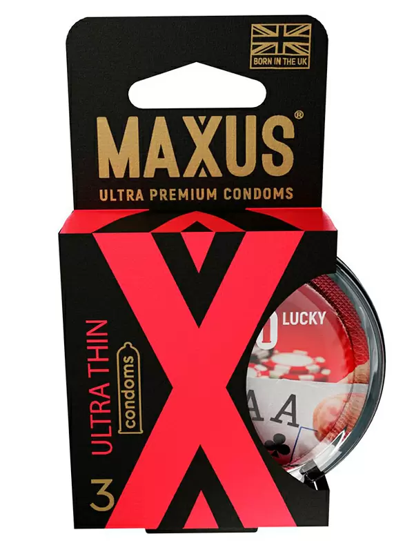 Гладкие презервативы MAXUS AIR Ultra thin, ультратонкие, 3 шт