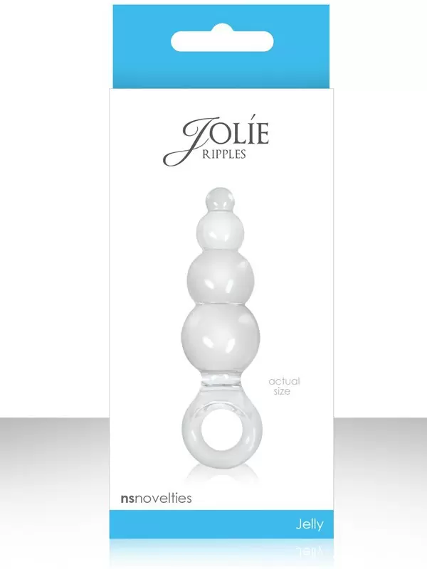 Анальная пробка с кольцом Jolie Ripples Mini – прозрачная