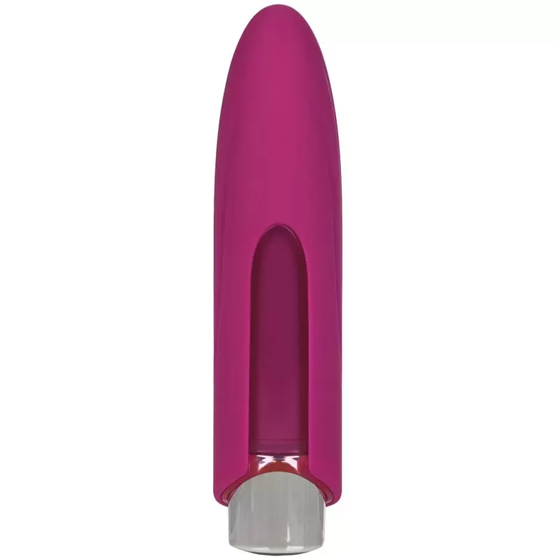 Дизайнерский мини массажер с насадкой Nyx - Pink