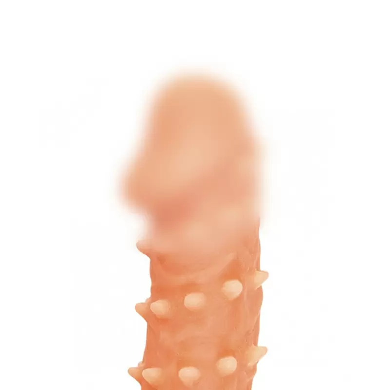 Реалистичная насадка на пенис с бугорками «Cock sleeve» (средняя), Kokos