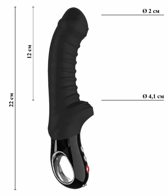 Рельефный вибратор Fun Factory Tiger Black Line для стимуляции точки G, 12 режимов, с функцией блокировки