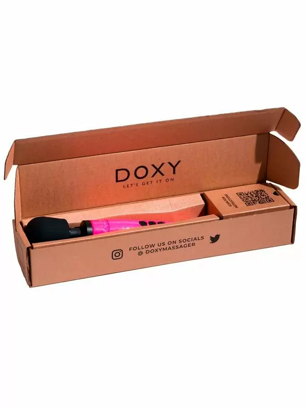 Мощный вибратор Doxy Die Cast, 37 см, силикон, розовый