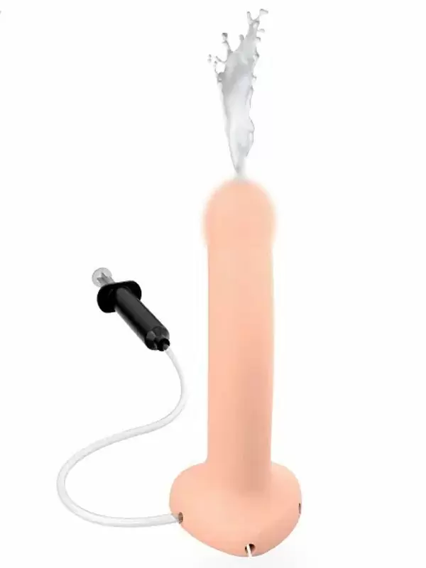 Реалистичный фаллоимитатор Strap-On-Me Dildo Semi-Realistic L, с функцией эякуляции, 18,2 см, телесный