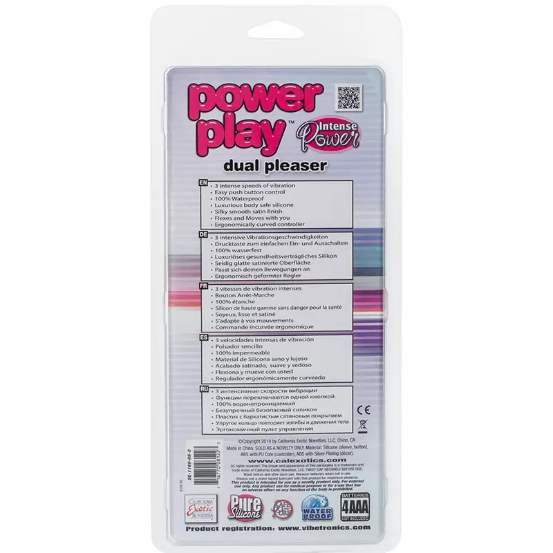 Вибромассажер Power Play Dual Pleaser для двойной стимуляции – розовый