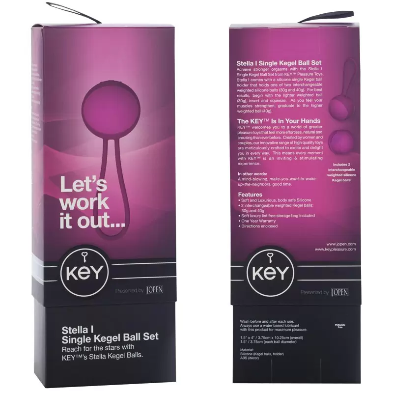 Набор из 2-х вагинальных шариков разного веса Stella I - Pink