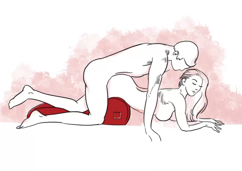 Анатомическая подушка для любви Liberator Retail Hipster - бордовый