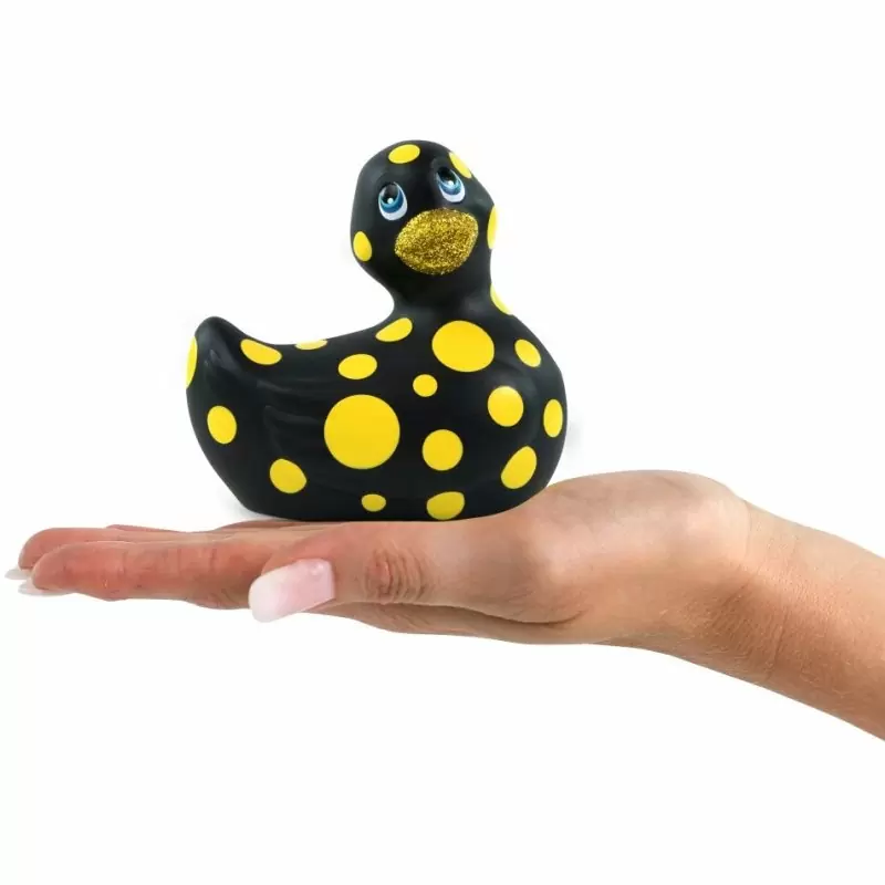 Черно-желтый вибратор-уточка Big Teaze Toys I Rub My Duckie 2.0, 7,5 см