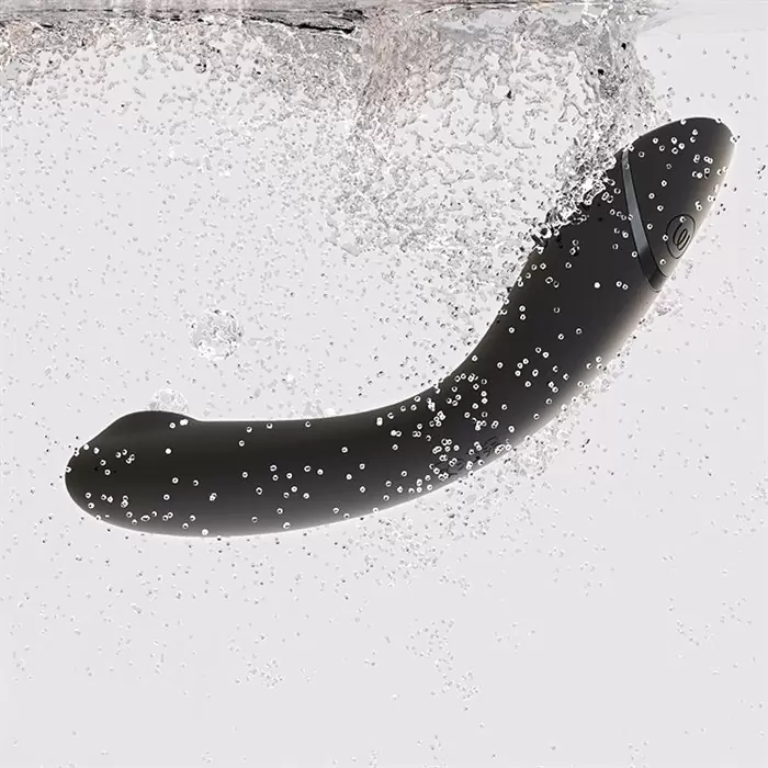 Изогнутый вибратор Womanizer OG Slate, 17,6 см, силикон, серо-коричневый