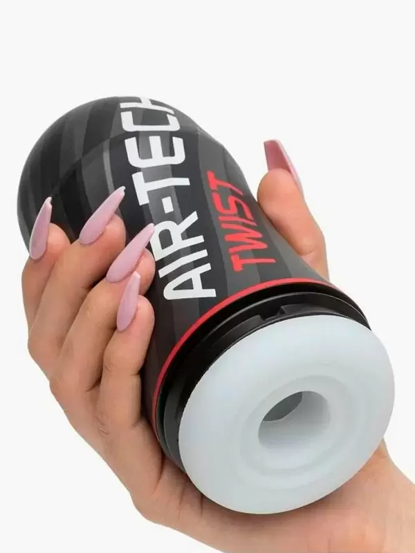 Нереалистичный мастурбатор Tenga Air-Tech Twist Tickle, диаметр 7,8 см, ТПЭ, красный