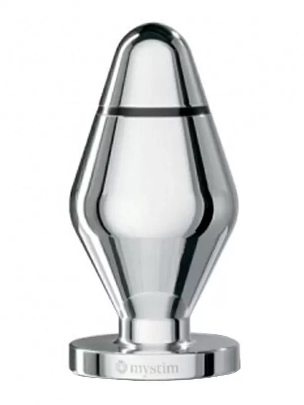 Анальный стимулятор Mystim John L, для подключения к источнику электроимпульсов, 10,5 см, серебристый