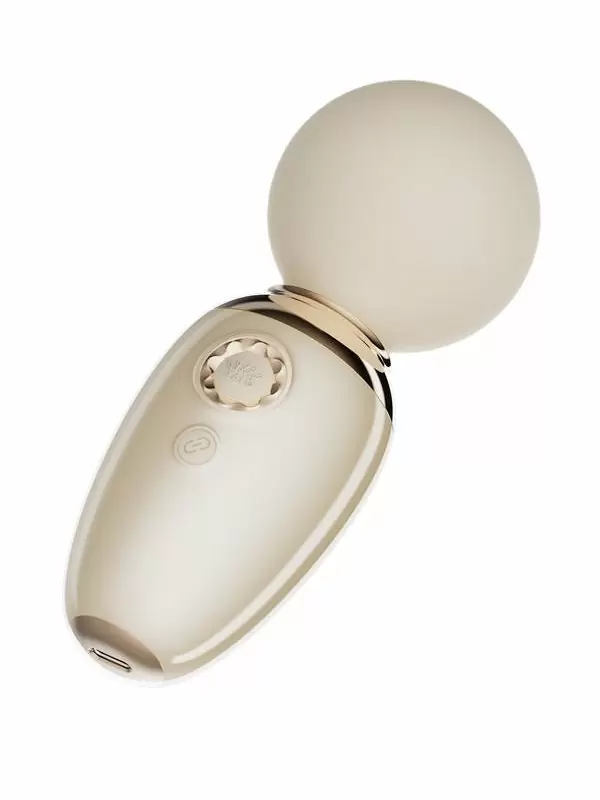 Компактный вибратор Zalo AVA, с функцией нагрева, 8,9 см, силикон, бежевый