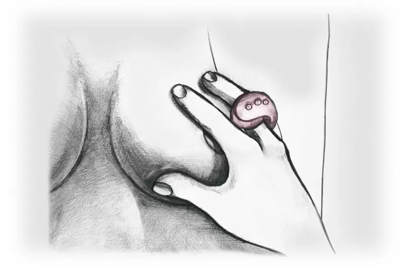 Мини-вибратор на палец Gring - синий