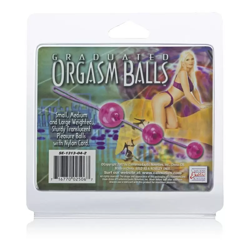 Три вагинальных шарика Graduated Orgasm Balls – розовый