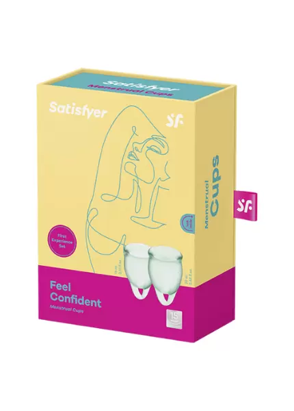 Набор менструальных чаш Satisfyer Feel confident Menstrual Cup (light green)