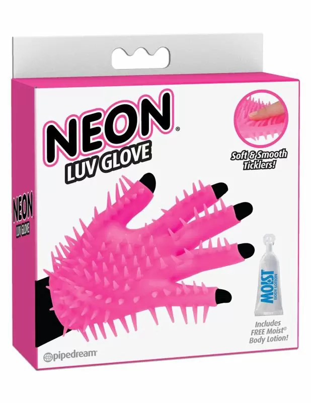 Перчатка для стимуляции эрогенных зон Neon Luv Glove - розовый