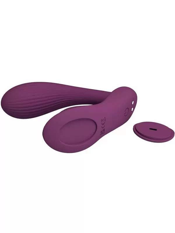 Носимый вибростимулятор-вкладка Baile Franz, два мотора, 10 режимов, силикон