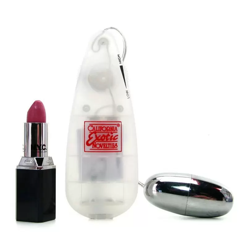 Вибропуля Teardrop Bullet с проводным пультом управления – серебристый