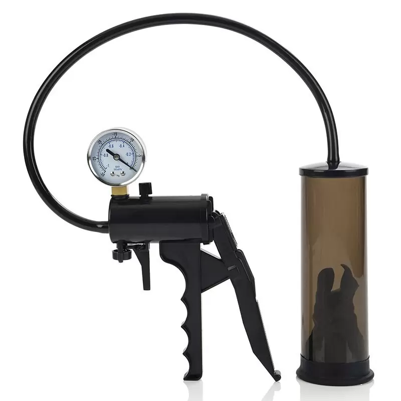 Профессиональная помпа с манометром Top Gauge – серый