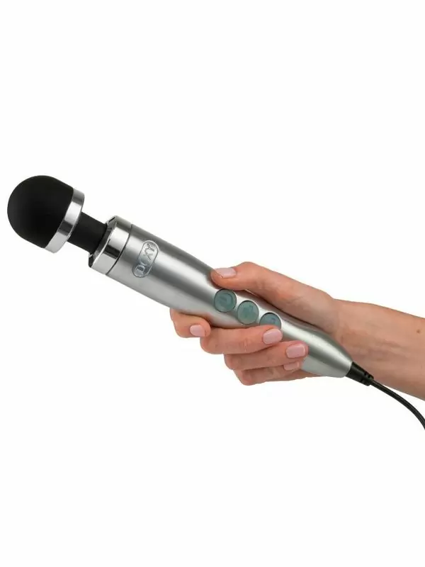 Мощный вибратор Doxy Die Cast 3, 28 см, силикон, серебряный