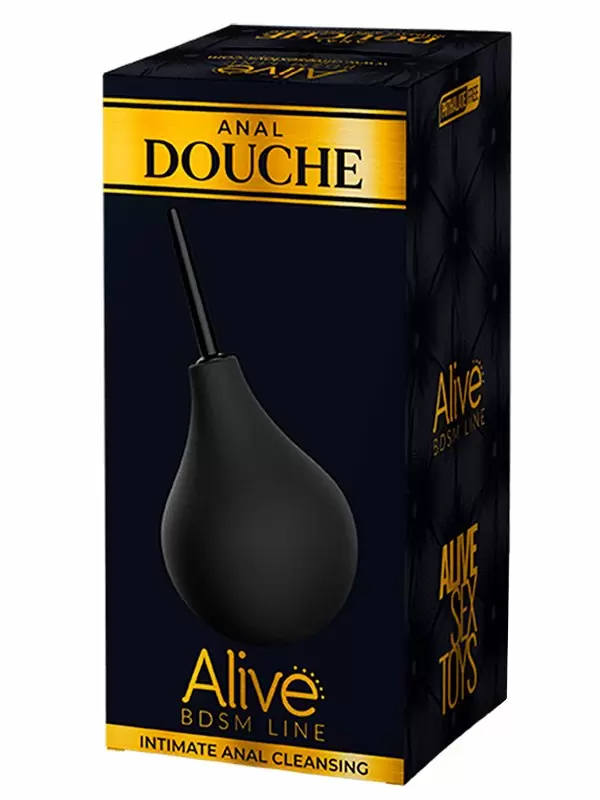 Анальный душ Alive Anal Douche, 13,5 см, размер S, черный