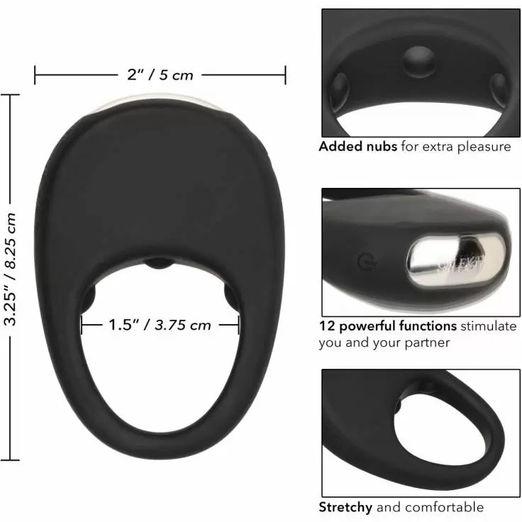 Перезаряжаемое эрекционное виброкольцо Silicone Rechargeable Pleasure Ring