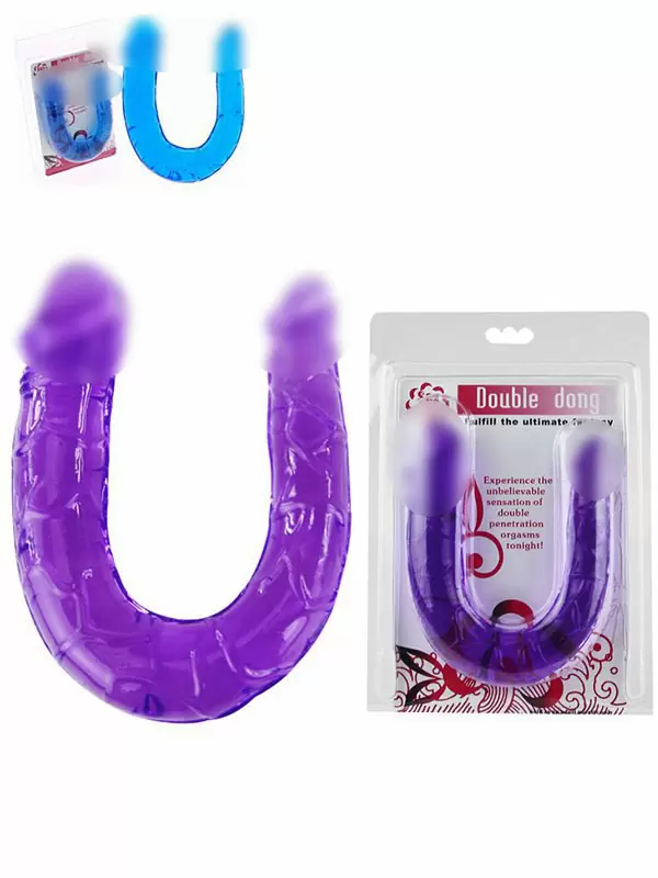 Фаллоимитатор с двумя разными концами Double Dong – синий