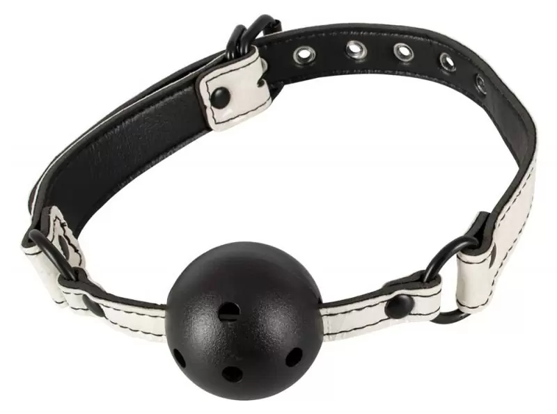 Кляп Bad Kitty Gag - черный с белым