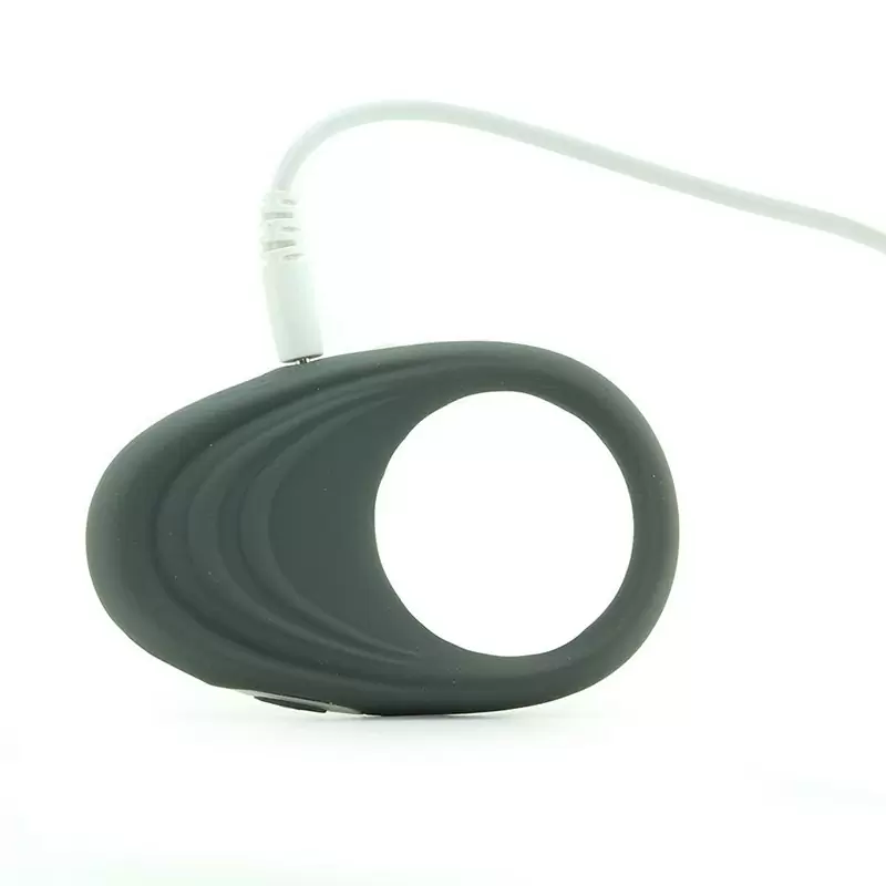 Эрекционное кольцо Embrace Pleasure Ring перезаряжаемое – серое