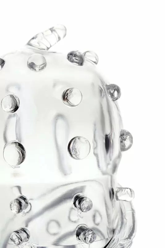 Увеличивающая насадка на пенис TOYFA A-Toys со спиралевидным рельефом – прозрачный