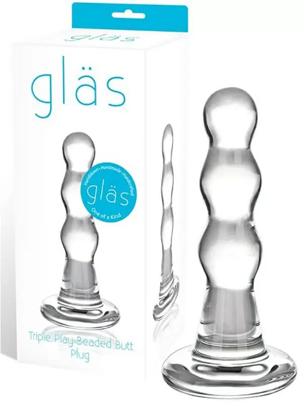 Анальная елочка Triple Play – прозрачный