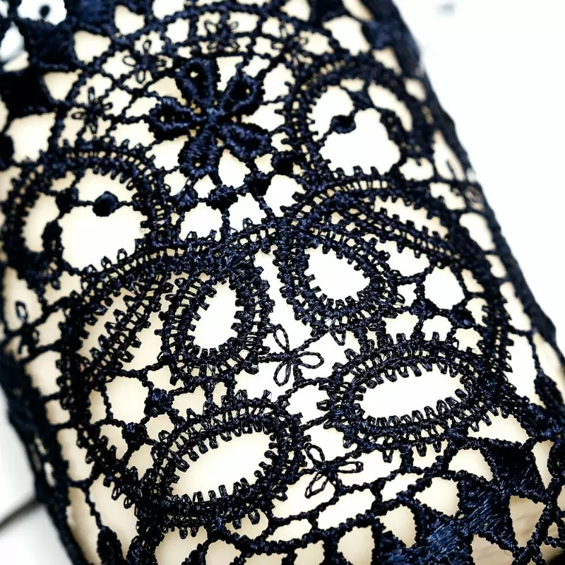 Синие кружевные манжеты ручной работы Dolce Piccante Tentazione - S/M