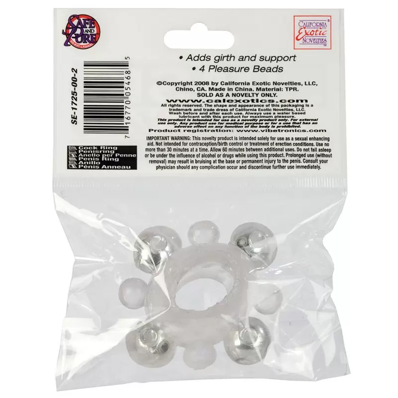 Эрекционное кольцо Basic Essentials - Enhancer Ring with Beads