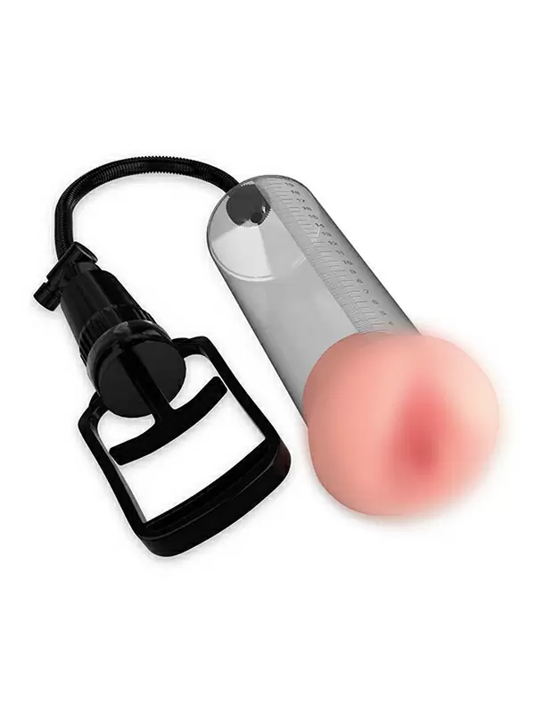Вакуумная помпа Fanta Flesh Pussy Pump с насадкой-уплотнителем в виде вагины - прозрачный