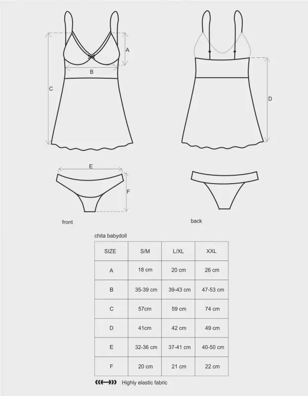 Кокетливый беби долл с леопардовым принтом и трусики Chita (Obsessive) – S/M