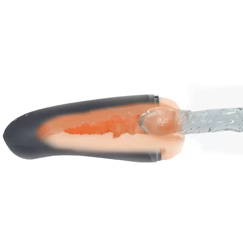 Перезаряжаемый маструбатор вагина RF в тубе - телесный с черным