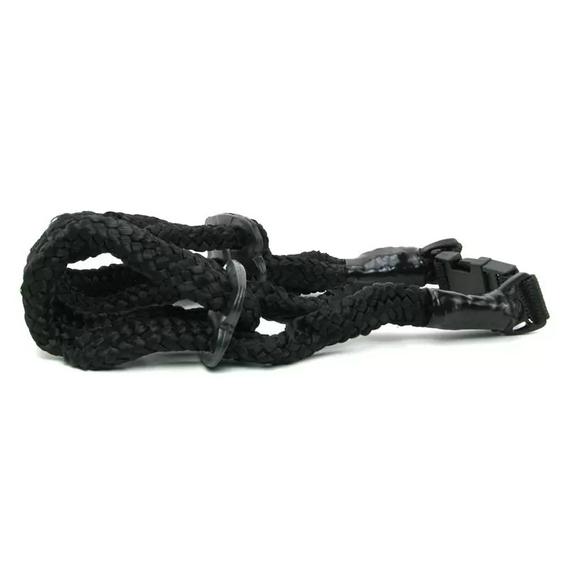 Веревка-фиксатор Rope Cuffs с имитацией наручников и наножников – черный