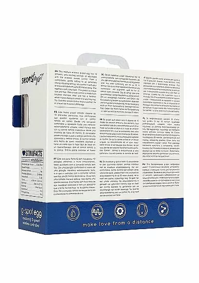 Виброяйцо для стимуляции точки G с пультом управления Medium Wireless Vibrating G-Spot Egg (Голубой)