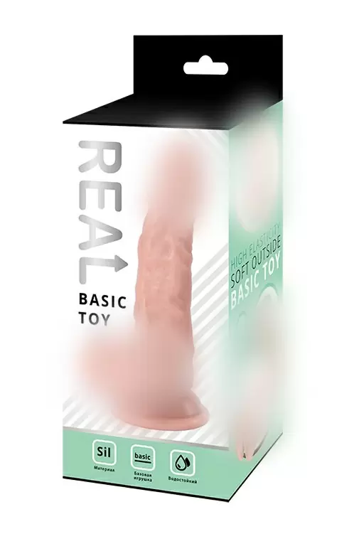 Реалистичный фаллоимитатор Real Basic Toy силиконовый с присоской 17,5 см