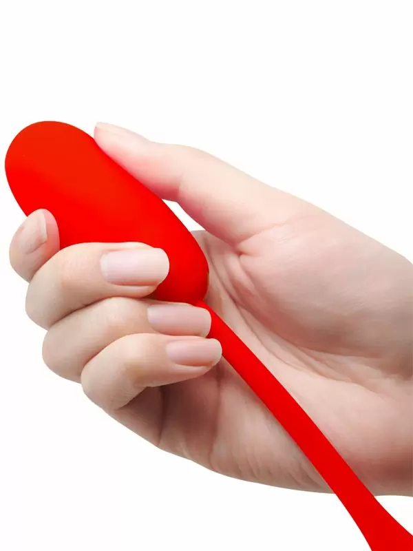 Элегантное виброяйцо Pretty Love Julius, 19,6 см, 12 режимов, силикон, красное