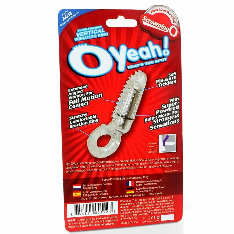 Эрекционное кольцо с вибростимулятором Screaming O - О Yeah 	